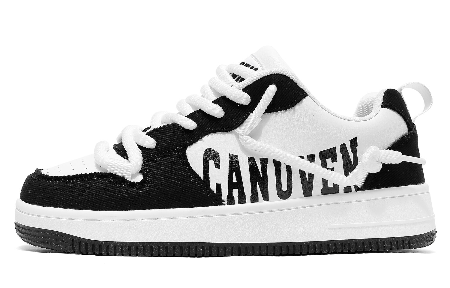 

Кроссовки CANUVEN Skateboarding Shoes Unisex Low-top, белый/черный