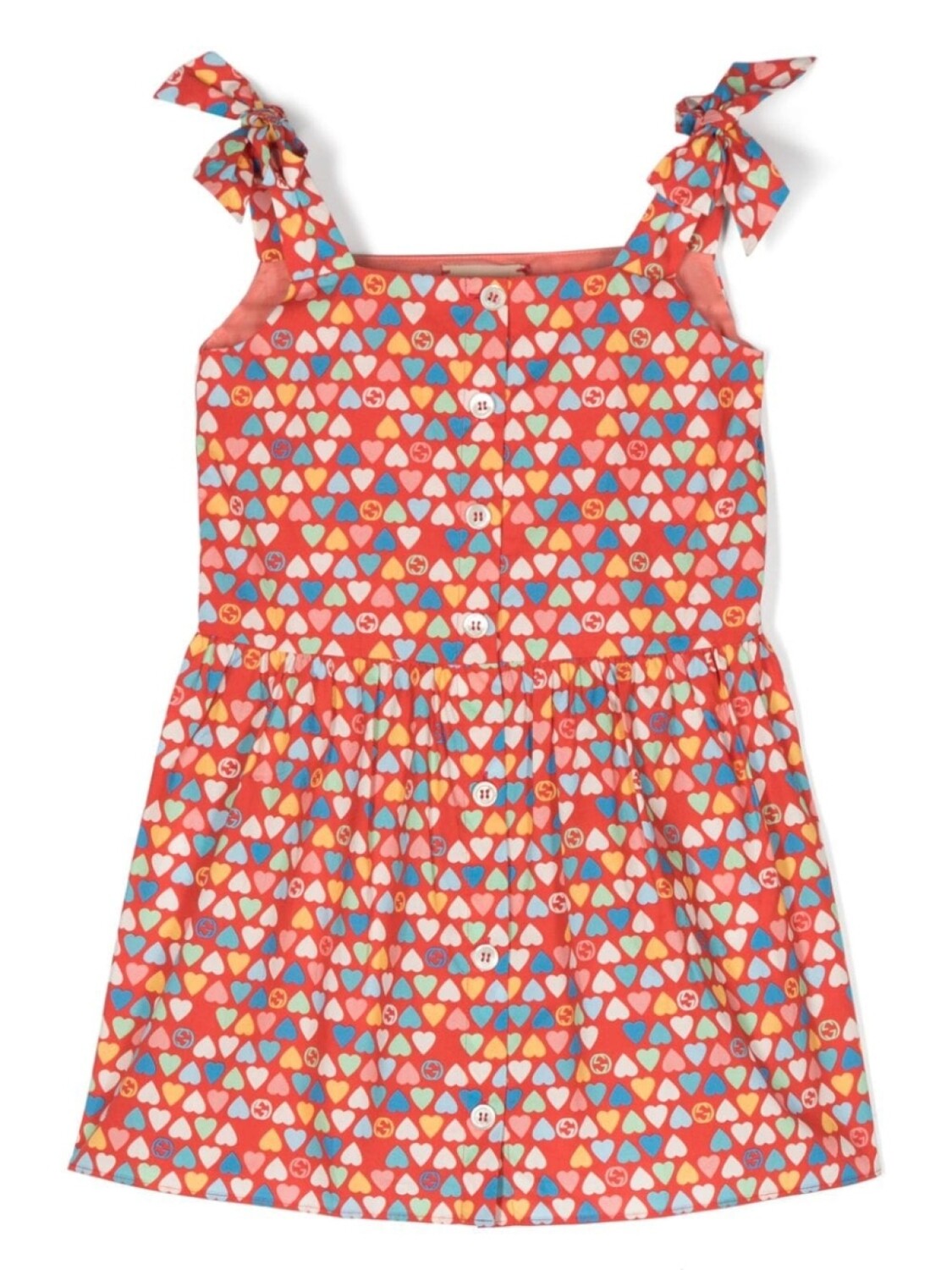 

Gucci Kids платье с принтом, красный