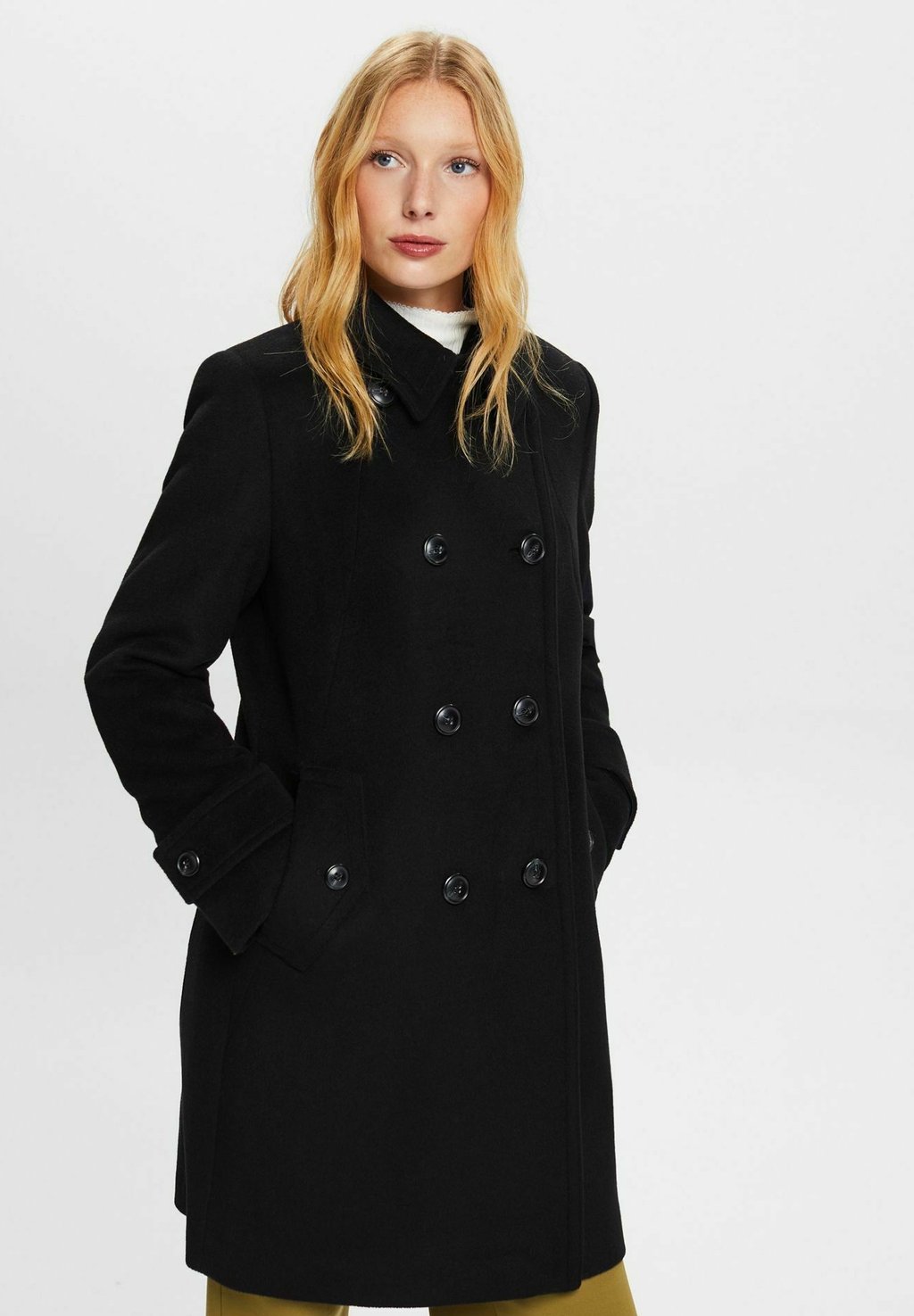 Классическое пальто Esprit, черное пальто esprit worcoatsol черное