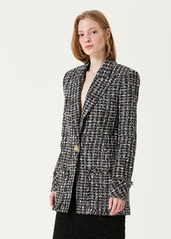 

Твидовый пиджак Balmain, черный