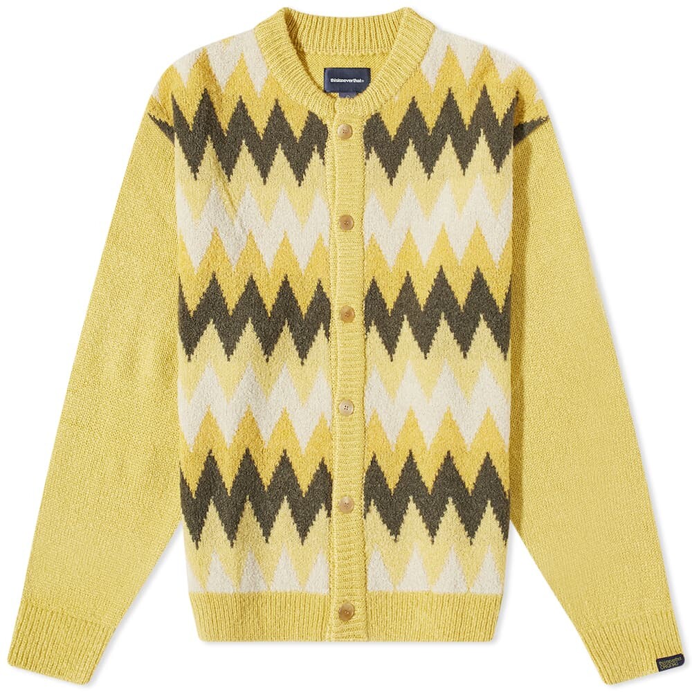 

Джемпер thisisneverthat Chevron Knit Cardigan, Желтый