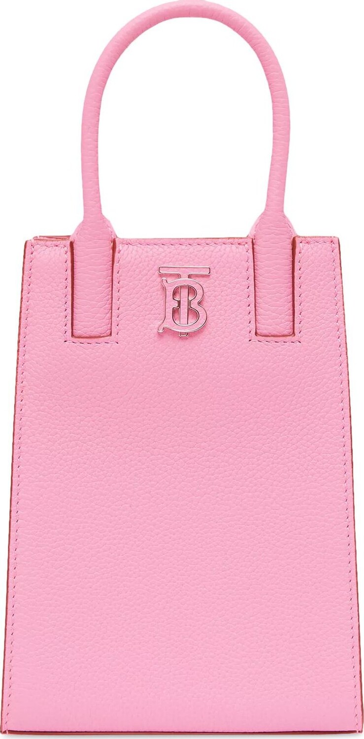 

Сумка Burberry Micro Grainy Leather Frances Tote Primrose Pink, розовый