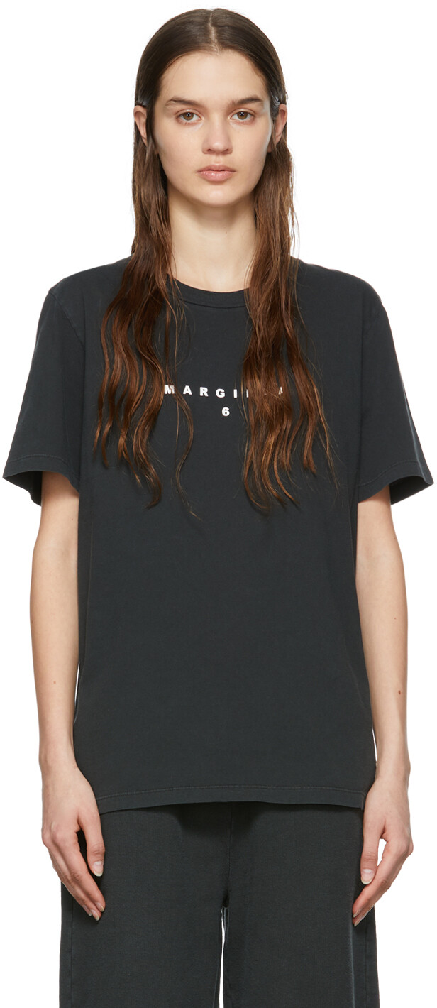 

Эксклюзивная черная футболка SSENSE MM6 Maison Margiela, Черный