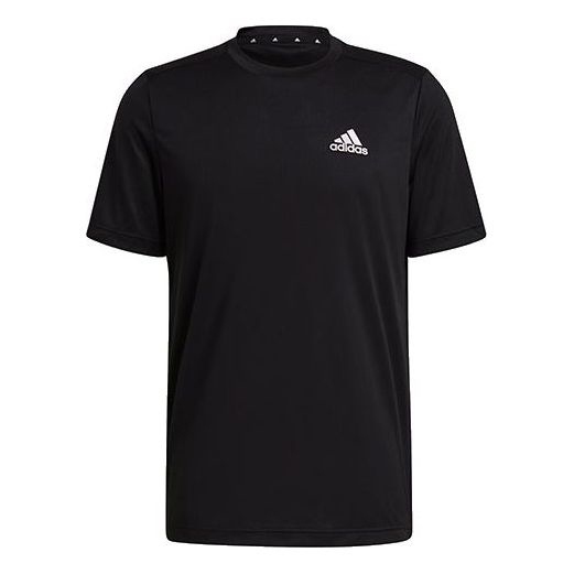 Футболка Adidas Solid Color Logo Casual Short Sleeve Black T-Shirt, Черный футболка jordan solid color alphabet black t shirt dq7359 010 черный