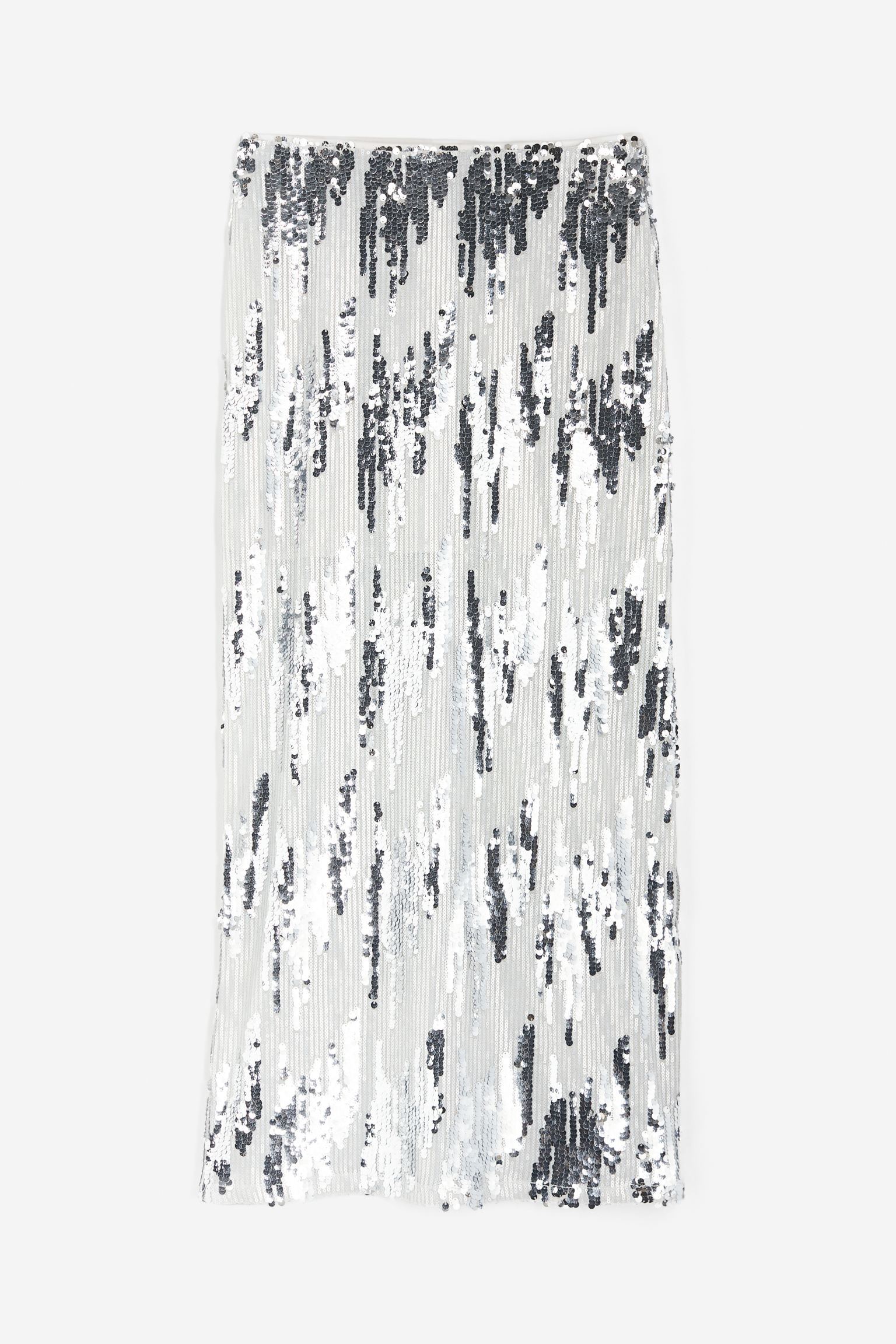 Юбка H&M Bead-embellished, белый короткая юбка с пайетками zara белый