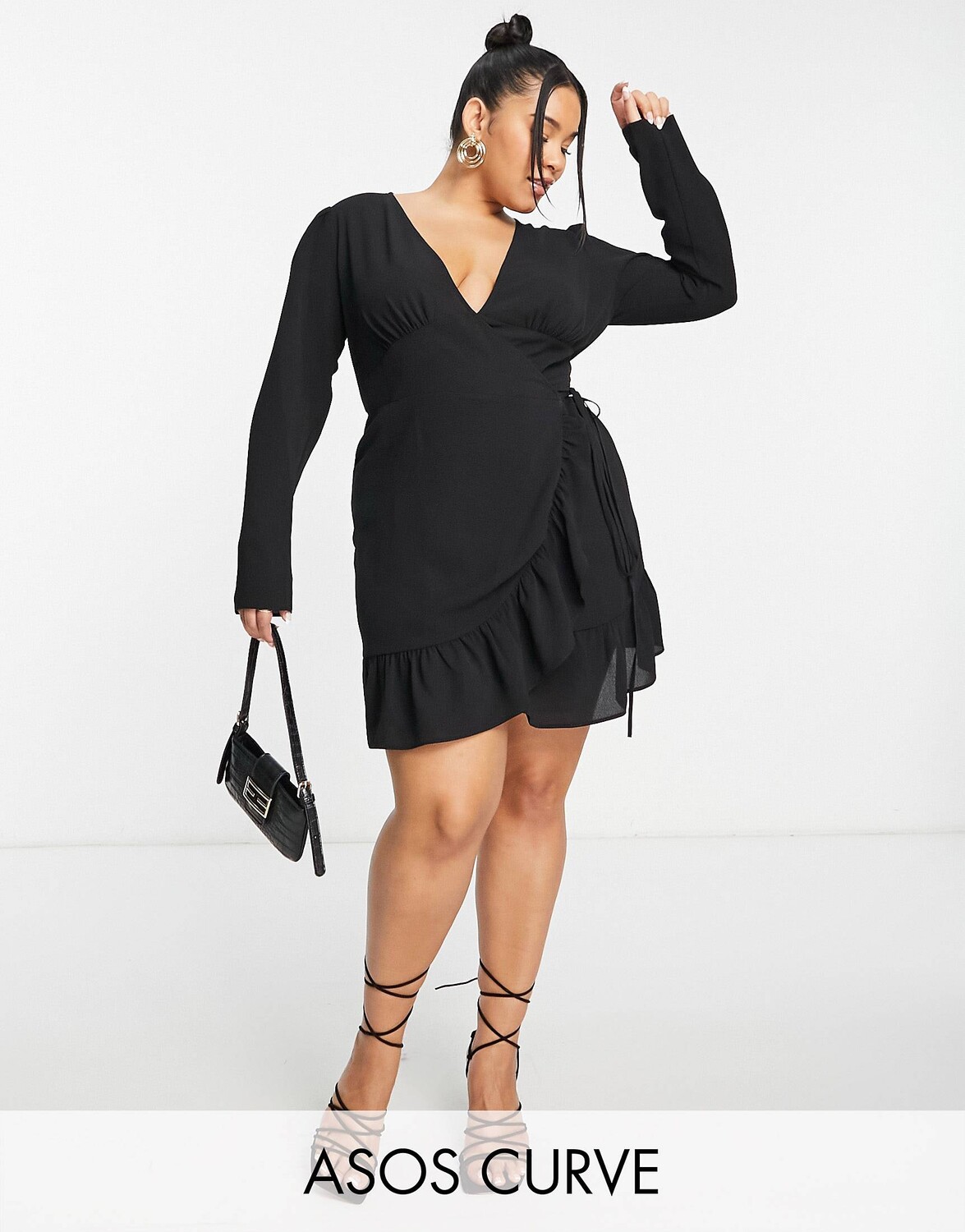 

Черное платье мини ASOS DESIGN Curve