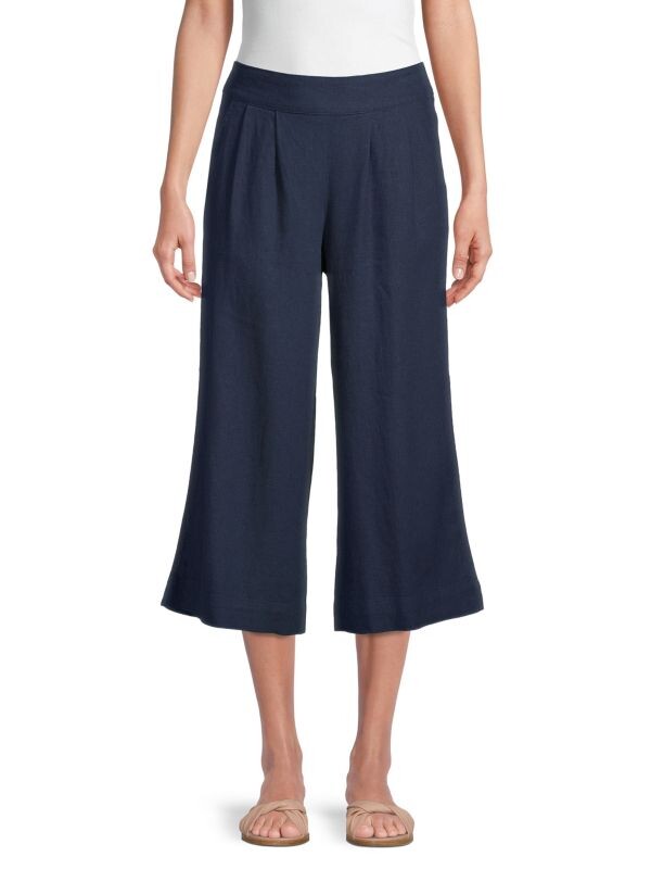 

Широкие укороченные брюки Ellen Tracy Navy