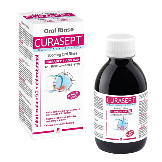 Успокаивающее средство для полоскания рта 0,20% CHX ADS220 с хлорбутанолом, 200 мл Curasept, Curaprox