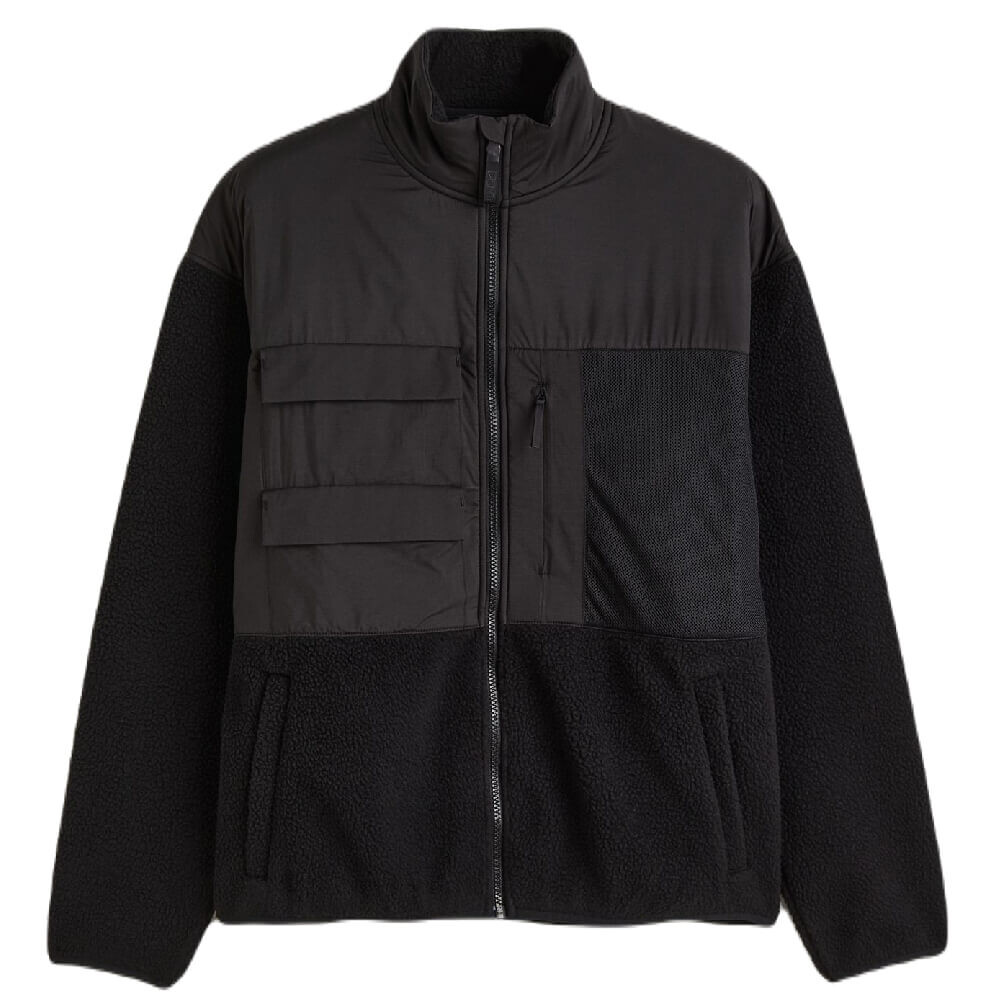 

Куртка H&M Regular Fit Fleece Sports, черный