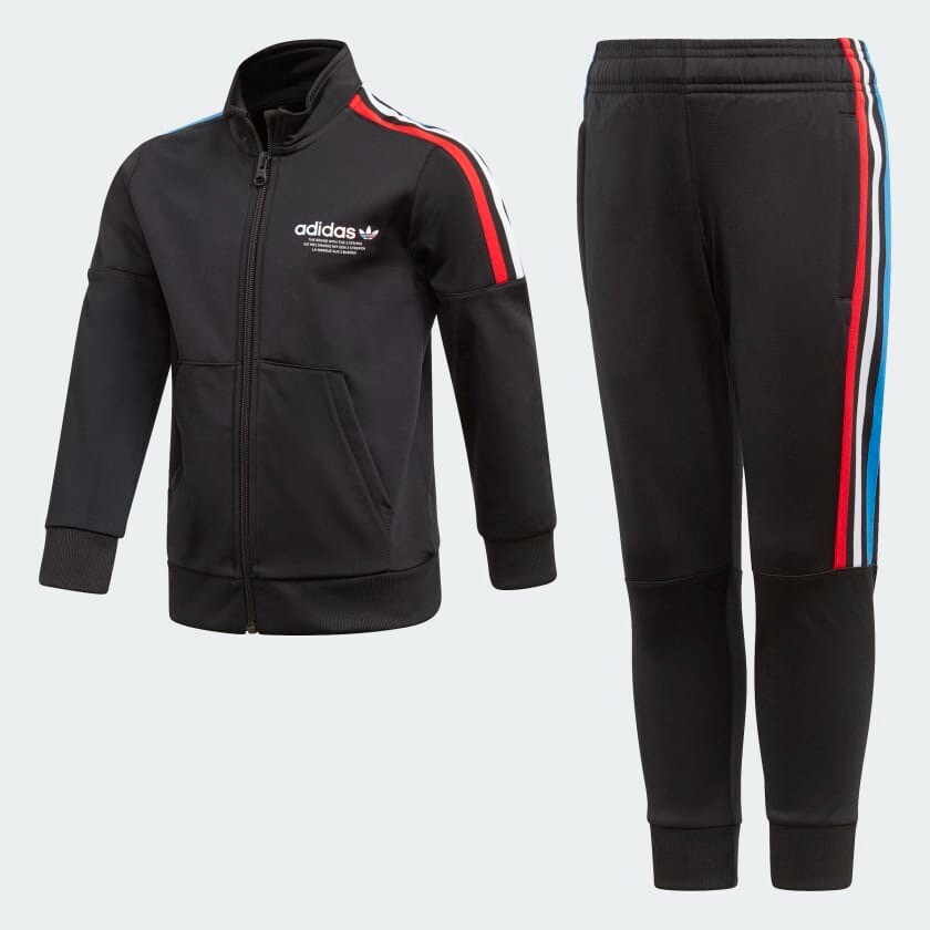 

Детский спортивный костюм Adidas Originals Adicolor Primeblue, 2 предмета, черный/мультиколор