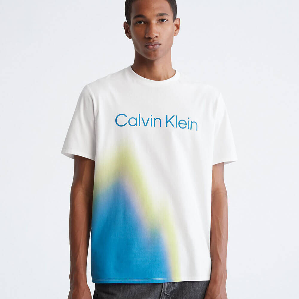 

Футболка Calvin Klein Spray Graphic Logo, белый