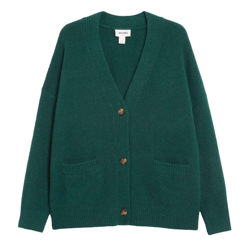 

Кардиган H&M x Monki Loose Fit, темно-зеленый