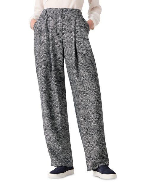 

Брюки со складками с шевроном Emporio Armani, цвет Gray
