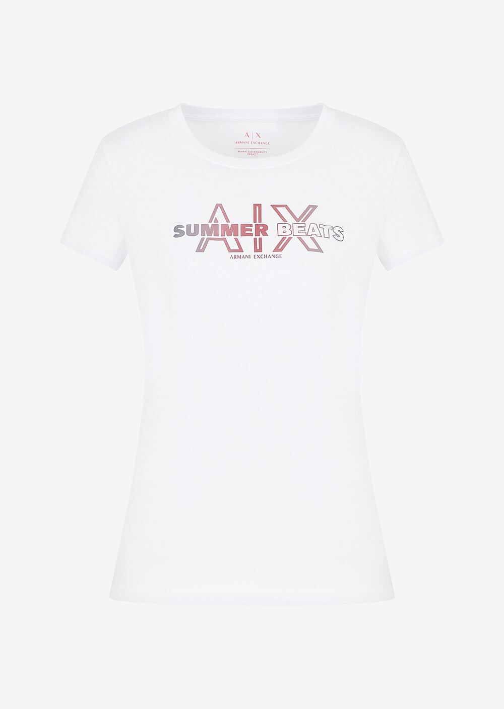 

Приталенные футболка Armani Exchange, белый