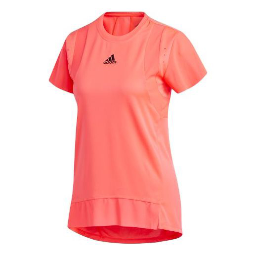 Футболка Adidas Training Round Neck Sports Running Short Sleeve Pink T-Shirt, Розовый футболка adidas casual sports stylish short sleeve pink t shirt розовый