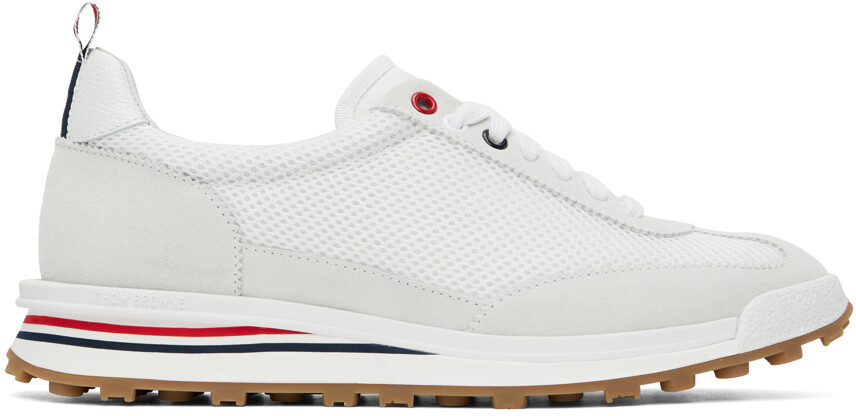 

Белые низкие кеды Tech Runner Thom Browne