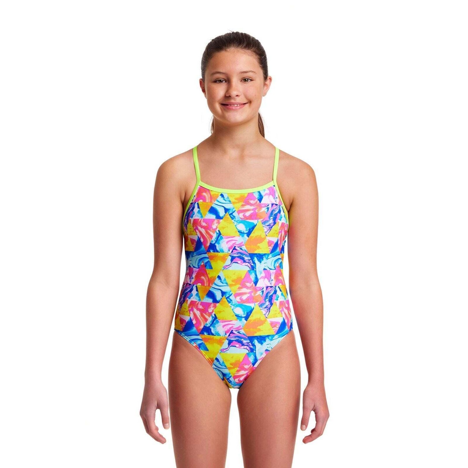 

Слитный купальник для девочек Funkita Tie Me Tight, желтый