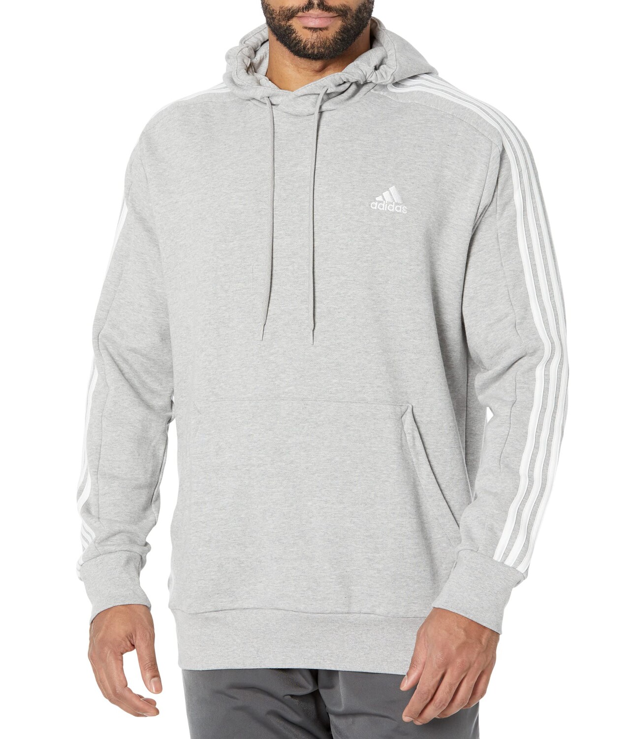 

Худи adidas, Big & Tall Essentials French Terry 3-Stripes Pullover Hoodie