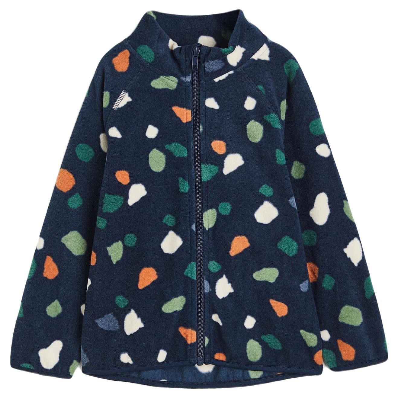 

Куртка H&M Fleece Patterned, темно-синий