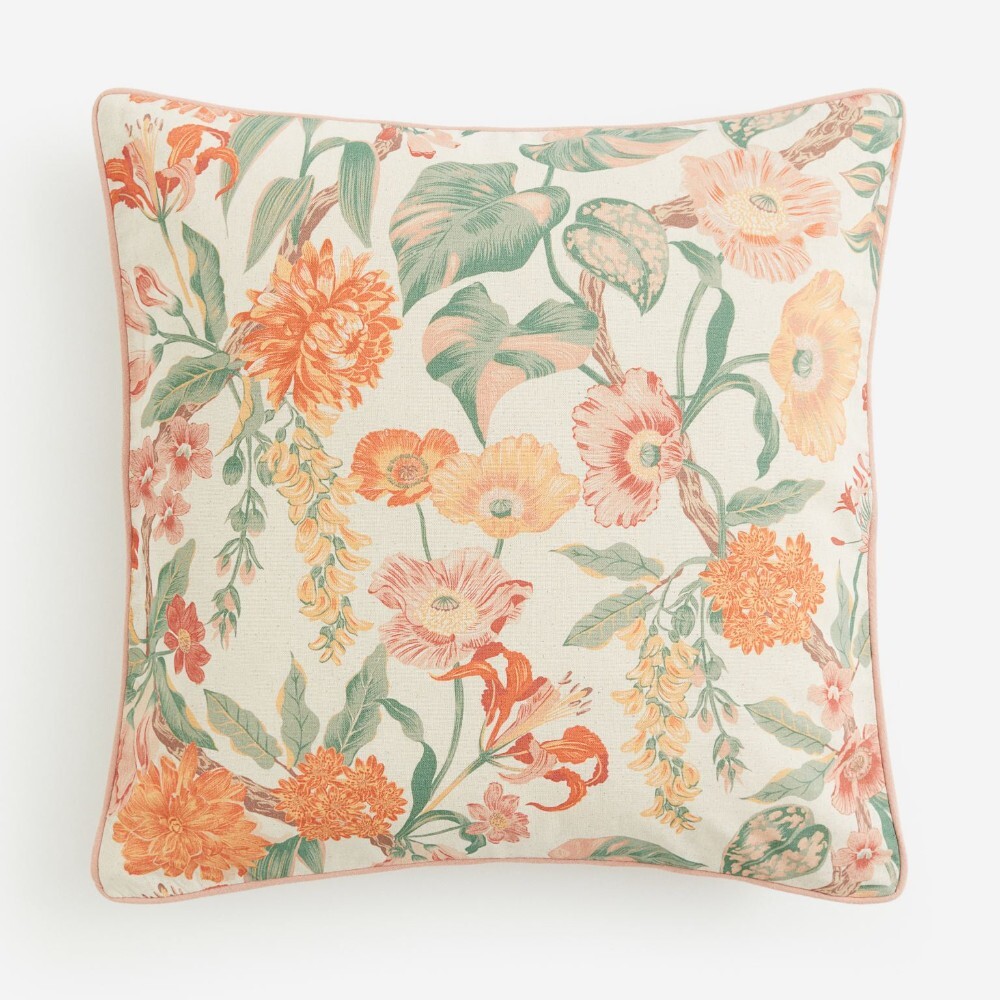 

Декоративная наволочка H&M Home Patterned Floral, светло-розовый