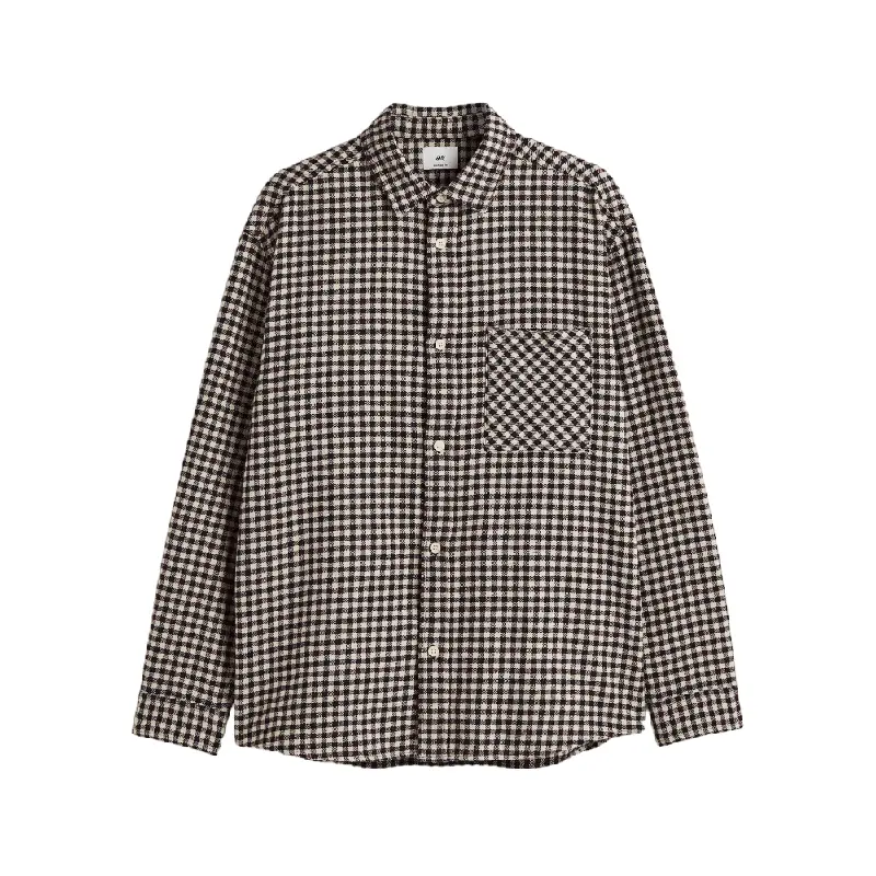 

Рубашка H&M Cotton Twill, красный/черный