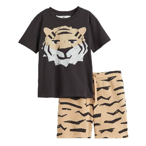 

Комплект H&M Tiger, 2 предмета, темно-серый/бежевый