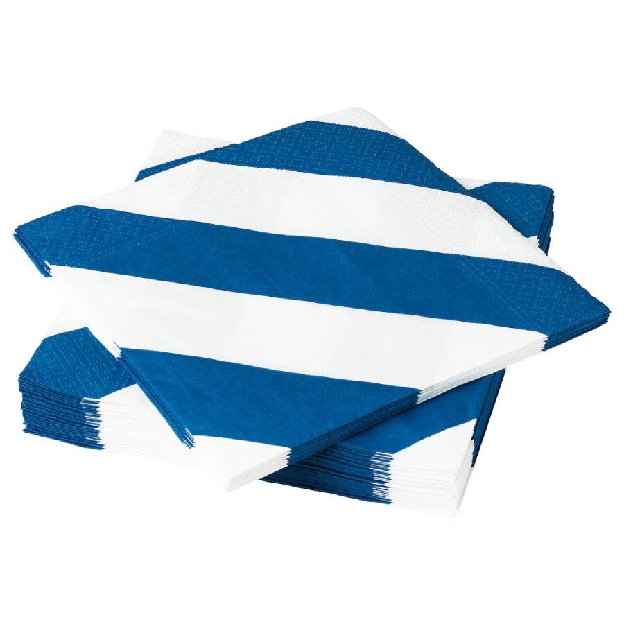 

Салфетки Ikea Havskatt, белый/синий