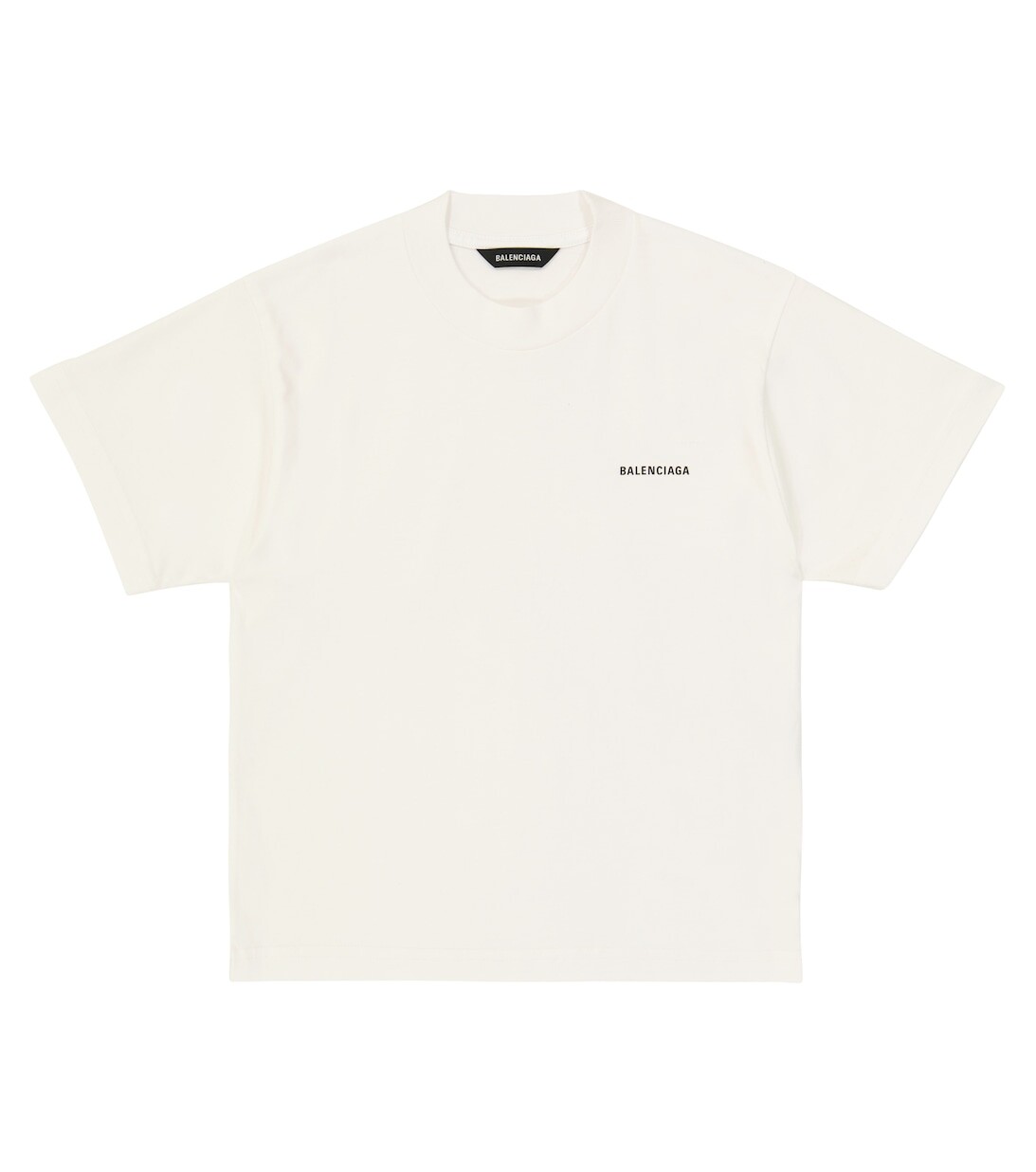 

Футболка из хлопкового джерси с логотипом Balenciaga Kids, белый