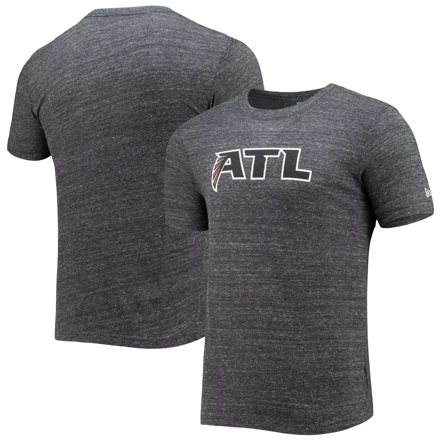Мужская черная футболка Tri-Blend с альтернативным логотипом Atlanta Falcons New Era черная футболка с принтом tri blend pocket atlanta falcons majestic черный