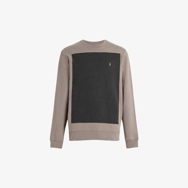

Толстовка lobke ramskull из органического хлопка с вышивкой Allsaints, серый