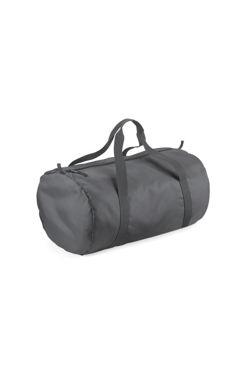 цена Спортивная сумка Barrel Packaway Bagbase, серый