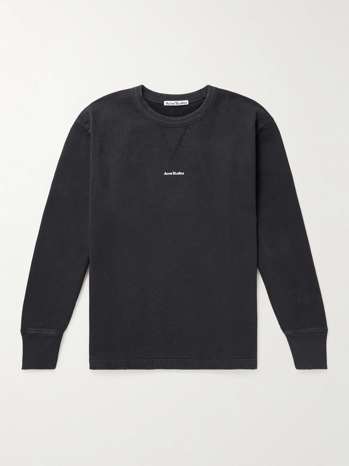 

Толстовка Stamp Logo из хлопкового джерси ACNE STUDIOS, черный