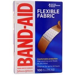 цена Band Aid Бинты Из Гибкой Ткани Все Одного Размера Количество 100