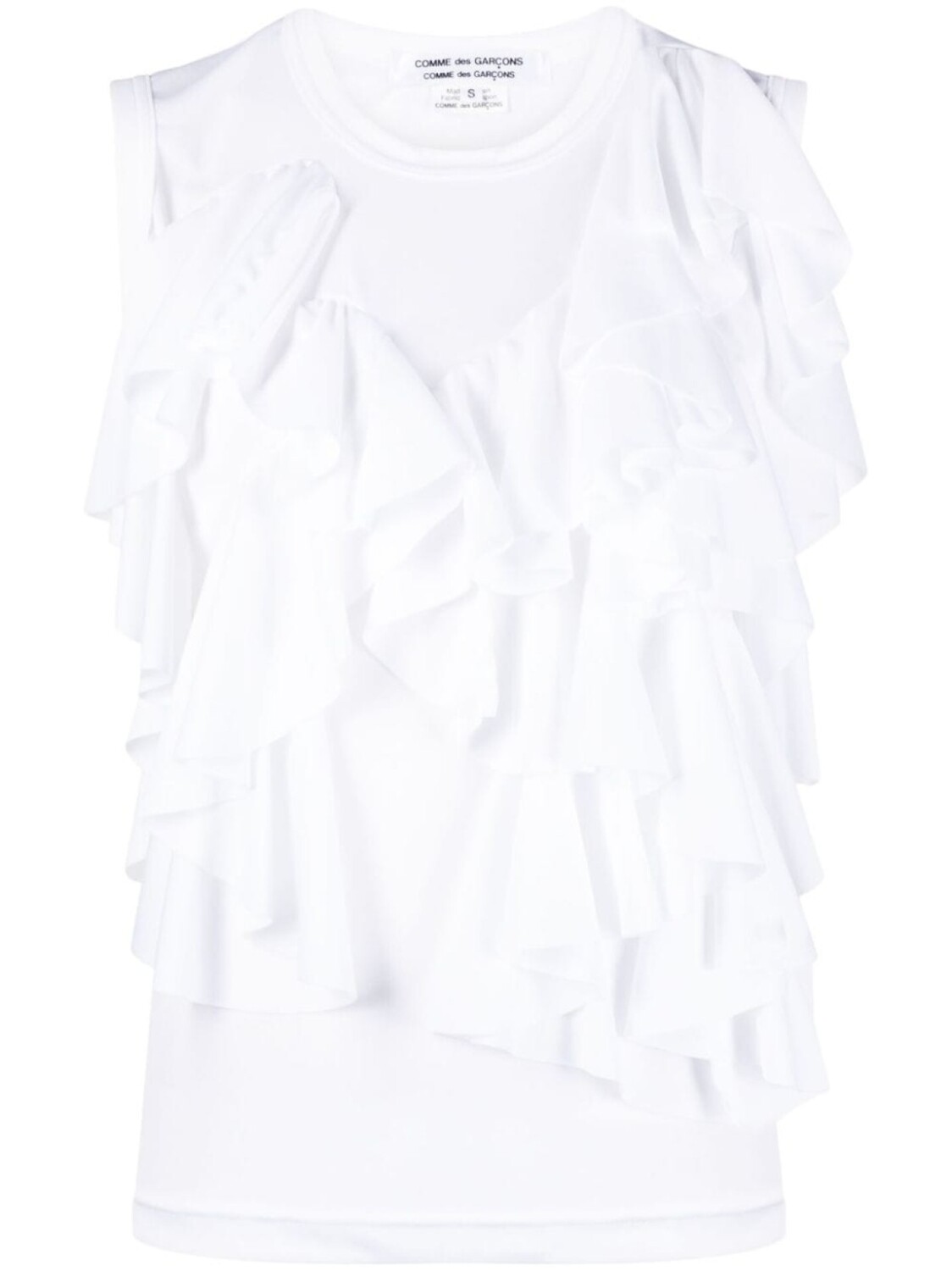 

Comme Des Garçons Comme Des Garçons топ с оборками, белый