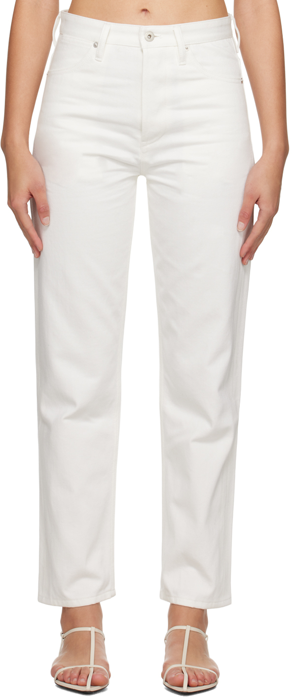 Белые джинсы с пятью карманами Jil Sander