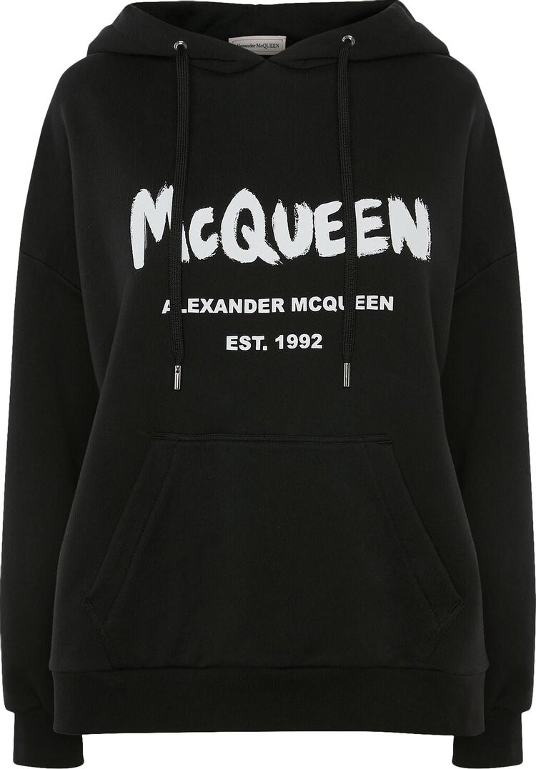

Толстовка Alexander McQueen Graffiti Sweatshirt 'Black', черный