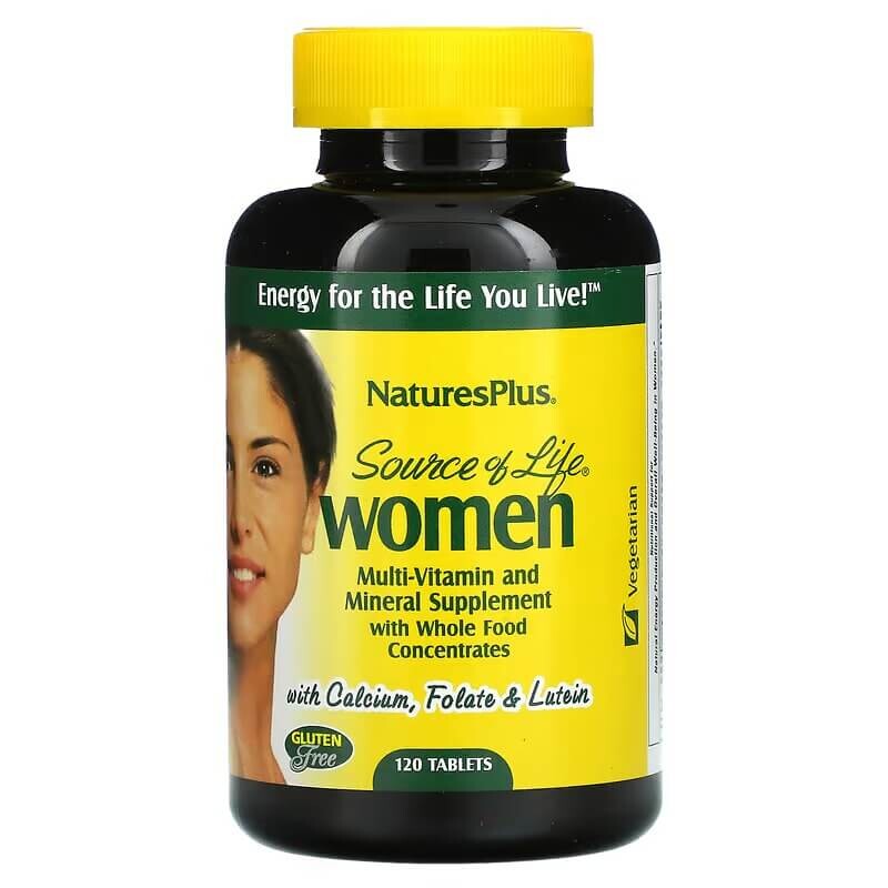

Мультивитамины для женщин NaturesPlus Source of Life, 120 таблеток