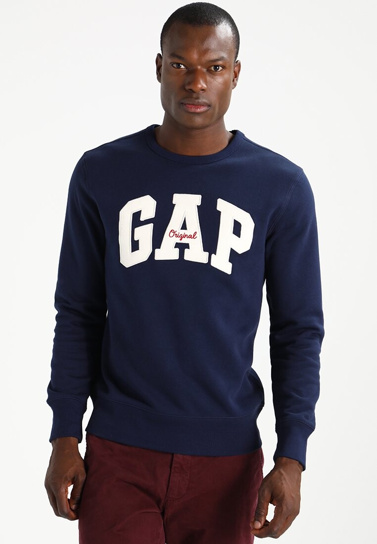 

Толстовка GAP Original Arch Crew, гобелен темно-синий, Черный