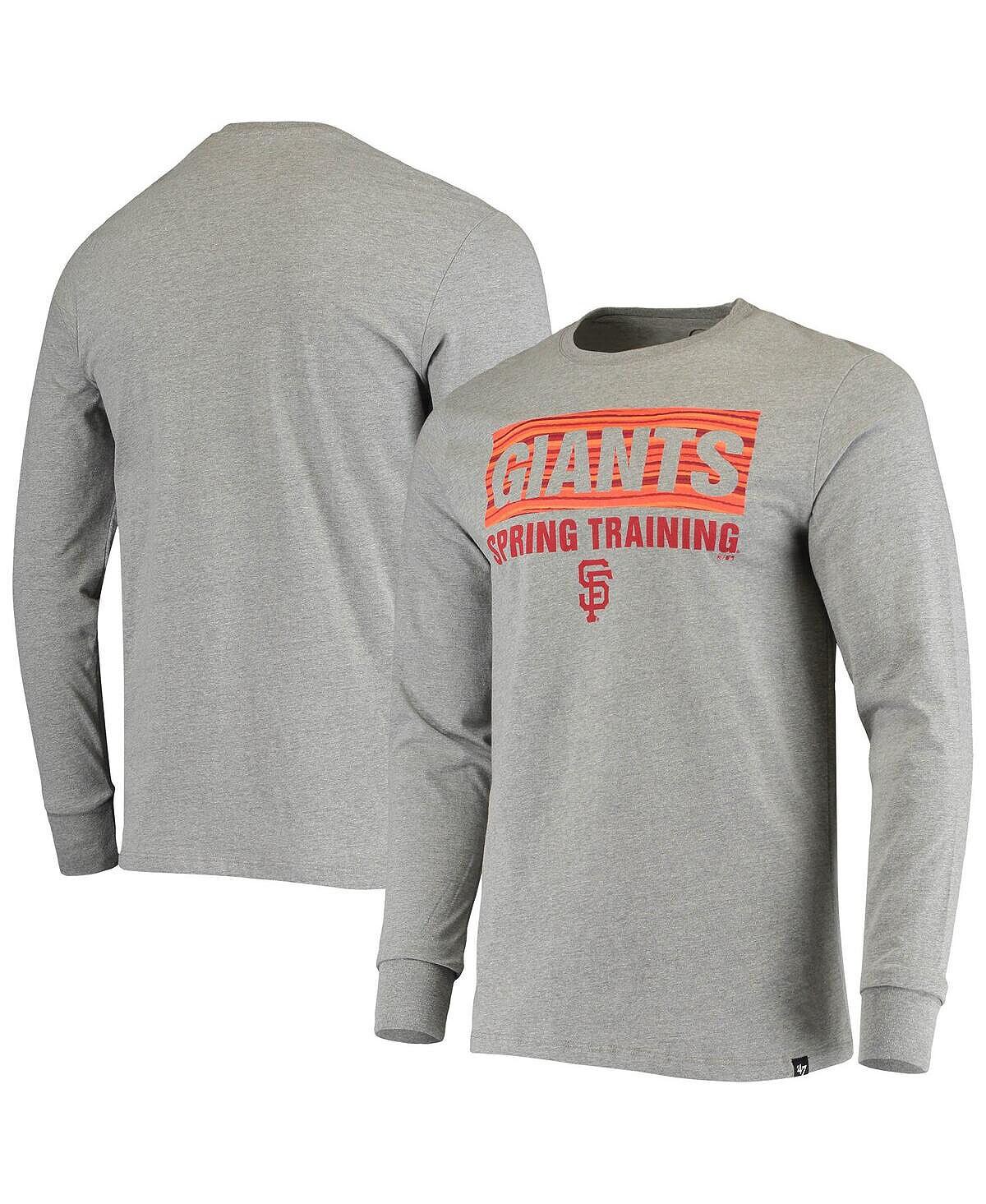 

Мужская футболка с длинным рукавом '47 grey san francisco giants spring training color bar '47 Brand, серый