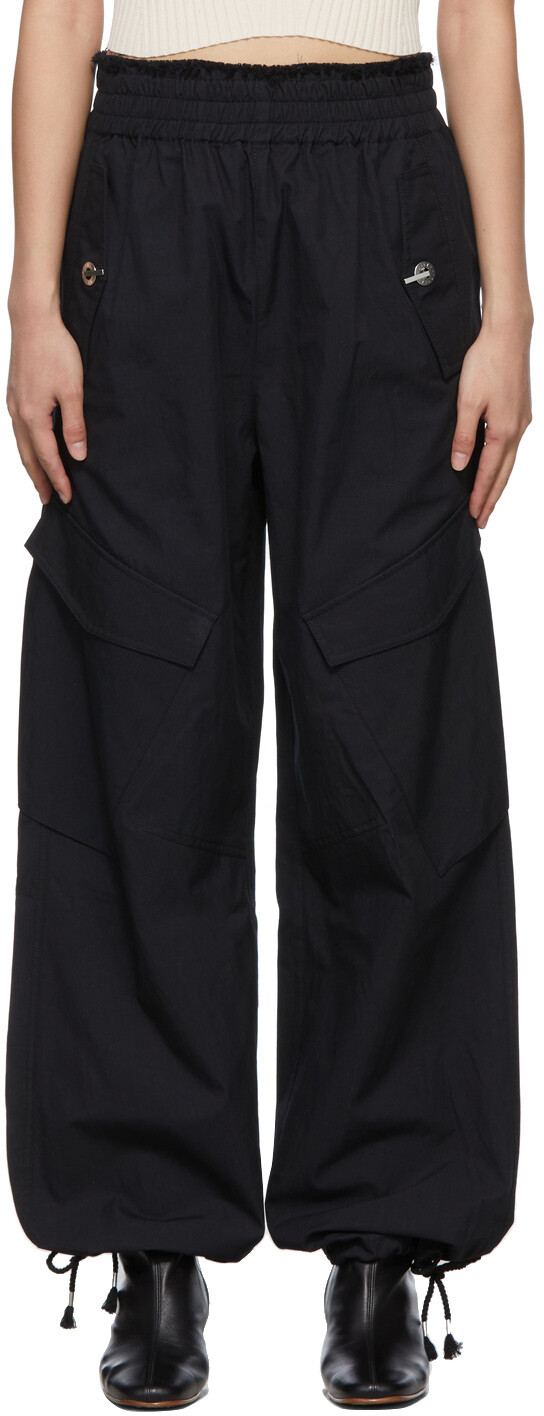

Черные брюки карго с бахромой Dion Lee
