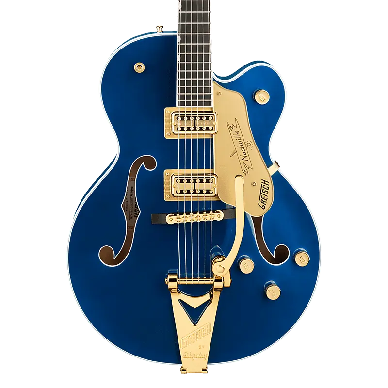 

Gretsch G6120TG Players Edition Nashville Hollow Body со струнами Bigsby и золотой фурнитурой — Eb G6120TG Players Edition Nashville Hollow Body with String-Thru Bigsby and Gold Hardware - Ebony Fingerboard,