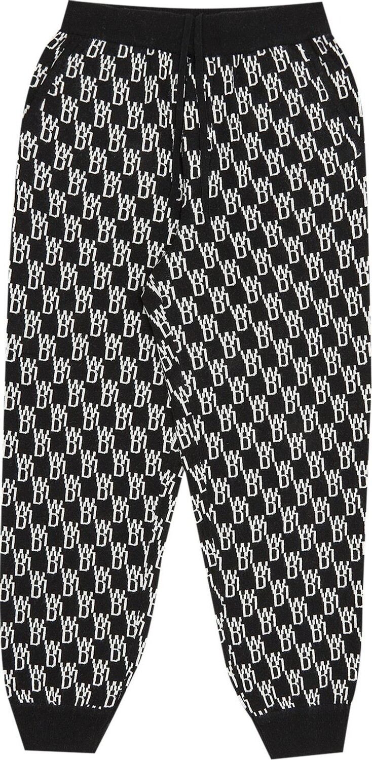 

Брюки We11done Black Logo Knit Jacquard Trousers 'Black', черный