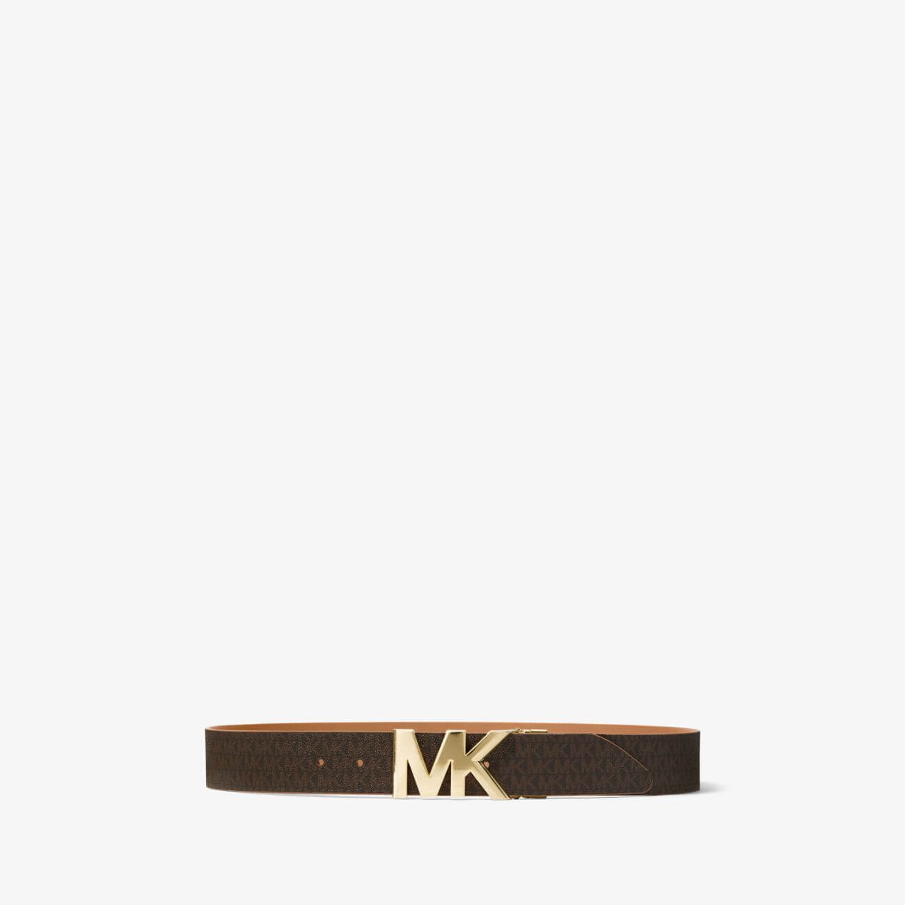 Ремень Michael Michael Kors Reversible Logo and Leather Waist, коричневый/светло-коричневый ремень reversible michael kors светло розовый