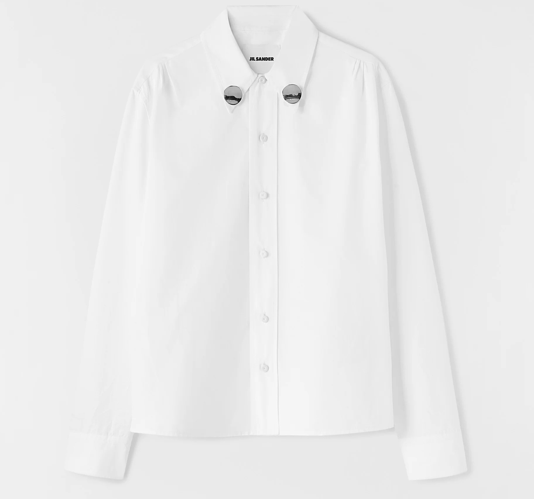 Рубашка Jil Sander Basic, белый блузка девочке с длинными рукавами хлопчатобумажная 9 мес 71 см бежевый