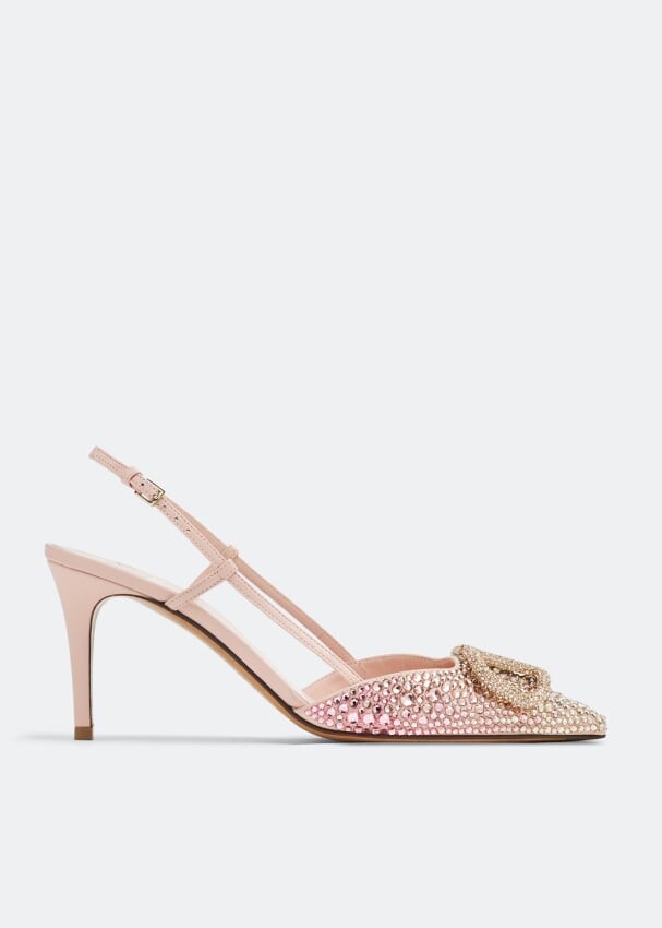 

Туфли VALENTINO GARAVANI VLogo Signature embellished pumps, розовый