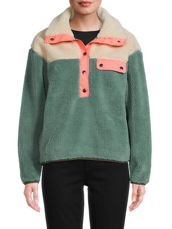 

Пуловер tia с цветными блоками Rebecca Minkoff Winter green
