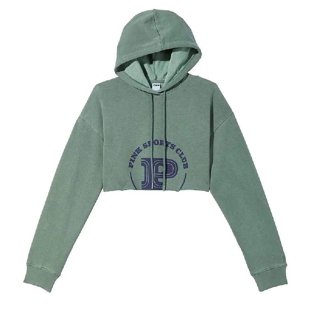 

Толстовка Victoria's Secret Ivy Fleece Super Cropped, зеленый