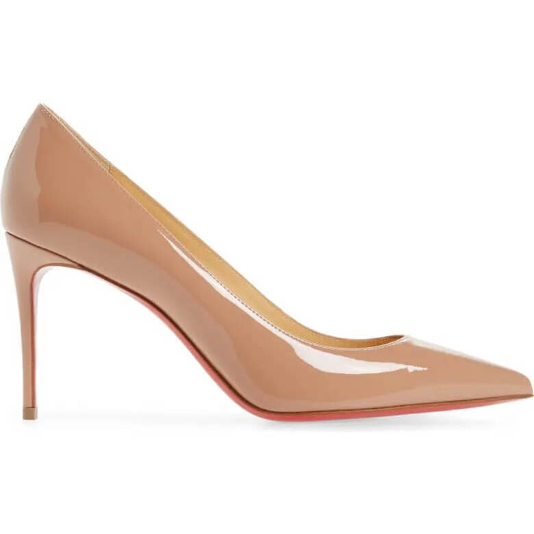 

Туфли-лодочки Christian Louboutin Kate Pointed Toe Patent Leather, бежевый