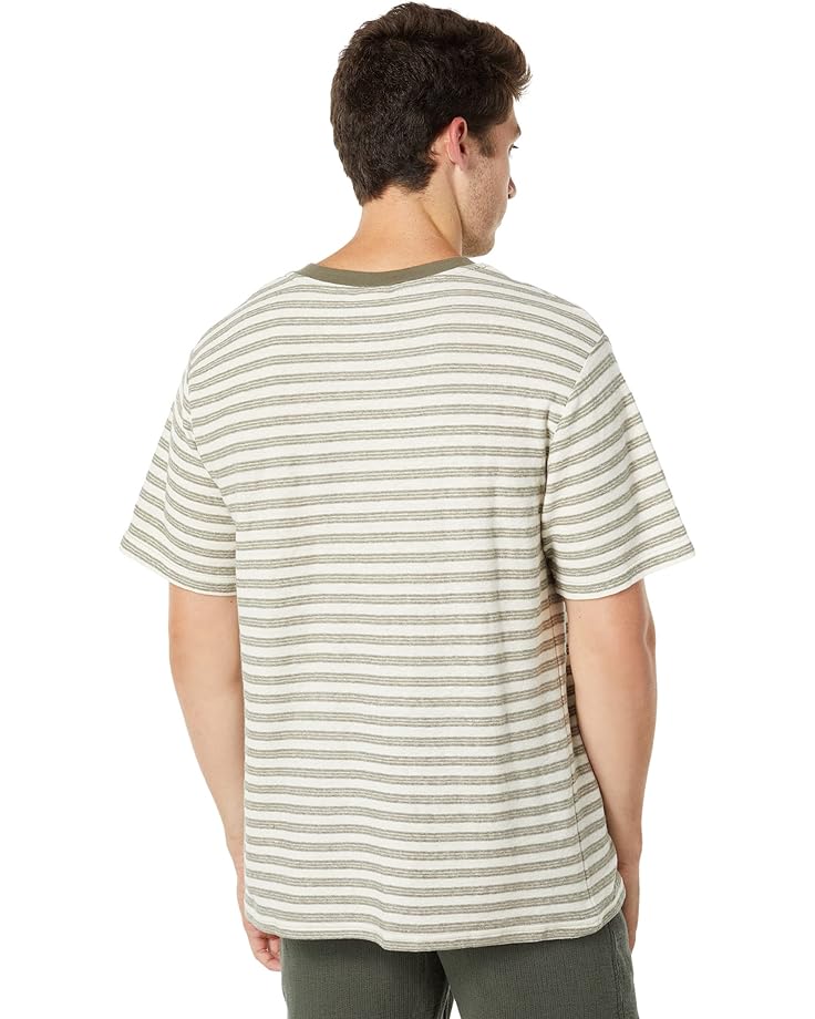 Футболка Rhythm Endure Stripe Vintage Short Sleeve T-Shirt, оливковый