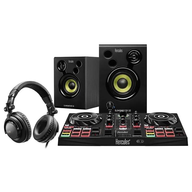 

Hercules DJ DJLearning Kit с DJControl Inpulse 200, динамиками и наушниками Hercules Stands 4780900